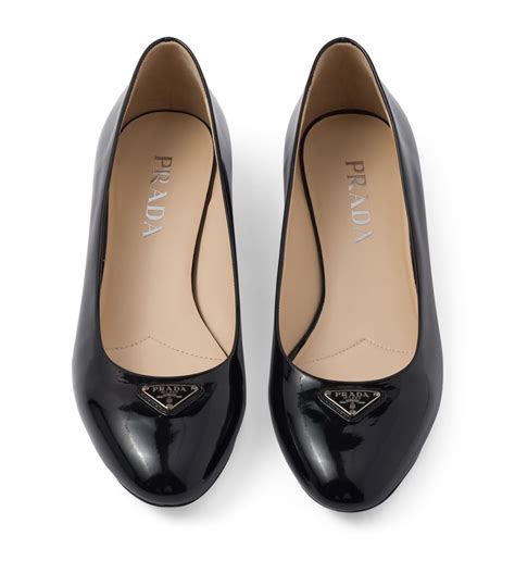 prada patent leather buckle ballet flat|Prada ankle boots.